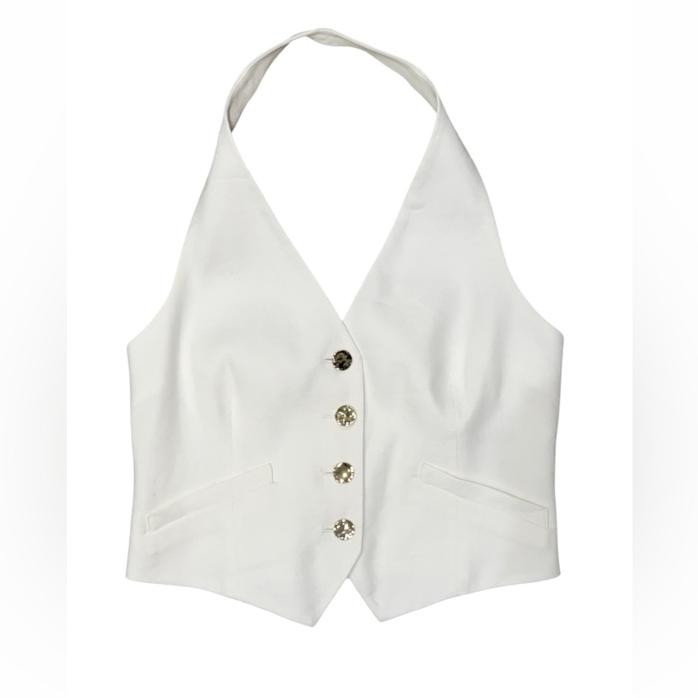 Veronica Beard Arabella Halter Vest Dove NWT - Picture 6 of 11